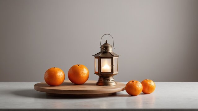 赤い提灯を主役にした春節のミニマル広告ビジュアル