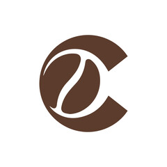 modern  and minimlist letter C coffee shop logo