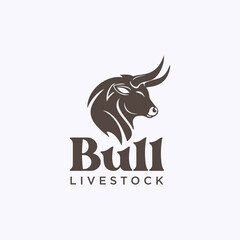 Obraz premium bull head logo illustration design