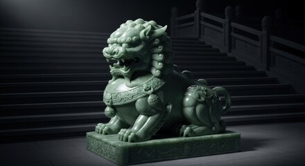 stone lion statue