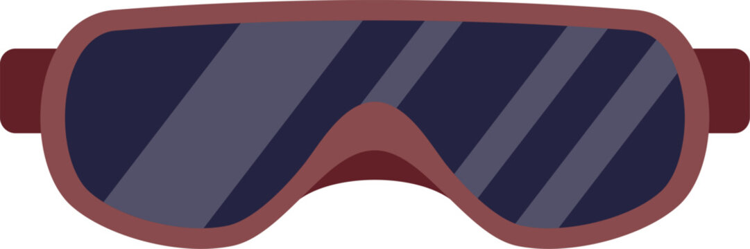 Stylish dark protective goggles with wide tinted lenses for sports and outdoor activities