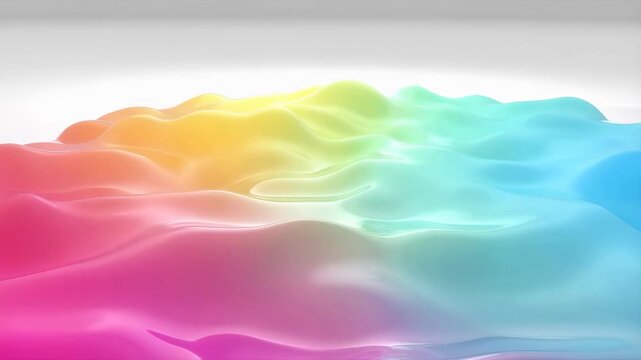 Colorful abstract fluid waves in vibrant hues creating a mesmerizing visual effect. Ideal for backgrounds, artistic projects, and creative presentations