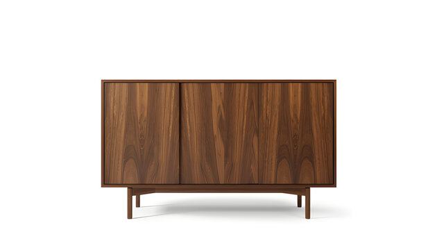 Modern Wooden Sideboard Cabinet with Storage Doors | Bufet Kayu Modern dengan Pintu Penyimpanan