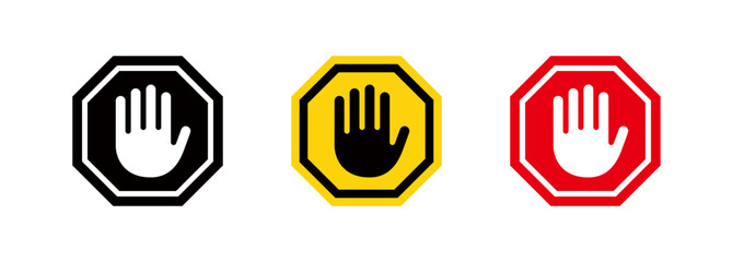 Stop sign, stop gesture, no entry © SUE