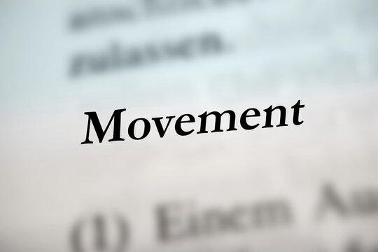 Movement - Textwort in Englisch