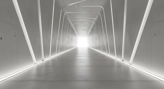 long corridor in the tunnel