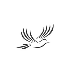 Obraz premium Abstract hummingbird logo design illustration vector. Suitable for your design need, logo, illustration, animation, etc.