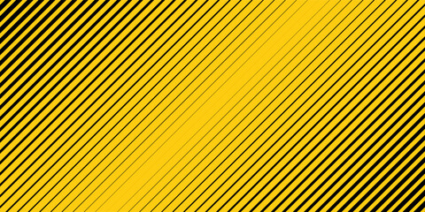 Warning tape with yellow and black diagonal stripes. Warn stop seamless line. Yellow and black caution tape border.