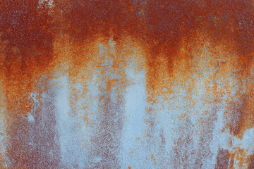 Blue and Orange Rusty Metal Texture Background