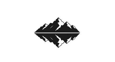 Abstract mountain range reflection with a striking black silhouette © Taylor