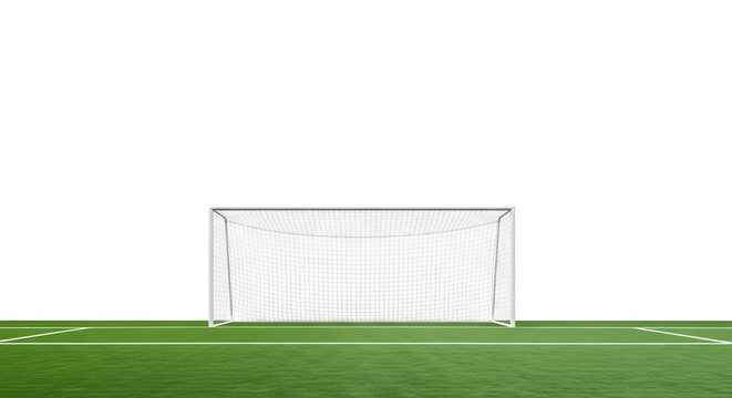 Soccer goal isolated on transparent background