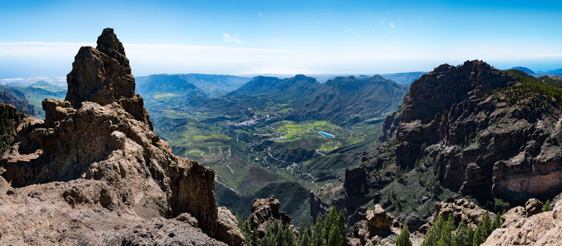 Gran Canaria, Spain. View from Pico de las Nieves to the west.
