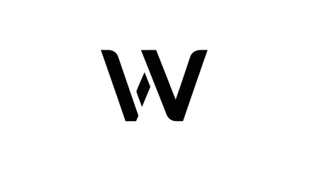 Modern abstract logo design featuring stylized letter w and v symbols