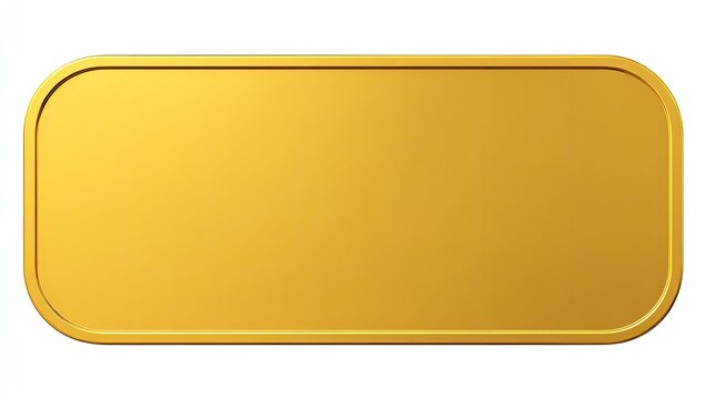 A rectangular, golden-yellow frame with rounded corners. Shiny surface, white background