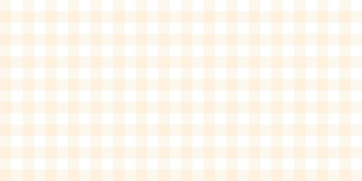 Soft cream and white gingham seamless pattern. Classic checkered plaid background for fabric, wallpaper, wrapping, and picnic-themed designs.