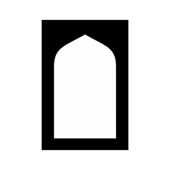 Ramadhan or Ied Mubarak Icon Silhouette Flat Image