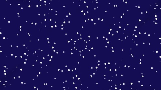 Dark blue background with scattered white dots resembling stars in the night sky.