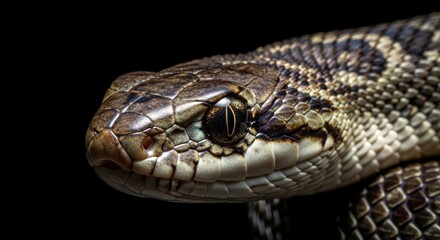 Fototapeta premium close up of a snake on white background