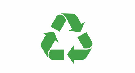 Obraz premium Green recycle symbol isolated on white background for environment concepts