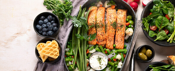 Family dinner concept. Healthy eating.