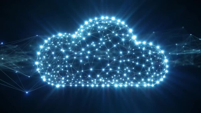 Cloud Computing Network Connections Digital Data Storage Technology