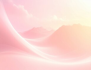 Serene Landscape with Soft Pastel Colors and Dreamy Atmosphere