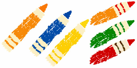 Colorful pencils arranged diagonally displaying vibrant primary and secondary hues