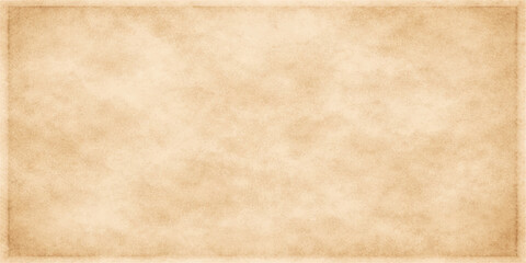 Blank aged parchment sheet with a stained grunge texture and antique brown paper background design for a vintage retro backdrop