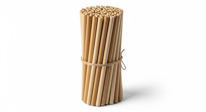 Eco-Friendly Bamboo Straws Bundle - Sustainable Product Display for Zero Waste Marketing