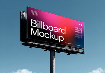 Tall Outdoor Billboard Mockup