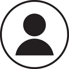 Black silhouette of a person in a circle symbol