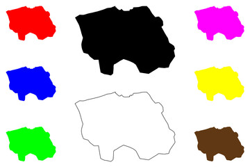 Obraz premium Linkoping city (Kingdom of Sweden) map vector illustration, scribble sketch Linköping map