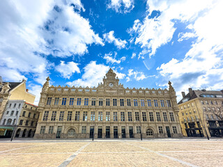 Fototapeta premium Street view of Valenciennes in France