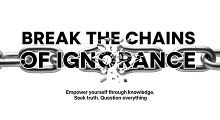 Obraz premium Breaking chains of ignorance with knowledge and truth