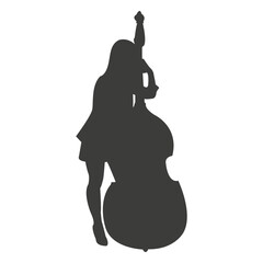 Female cello musician silhouette © Vexels