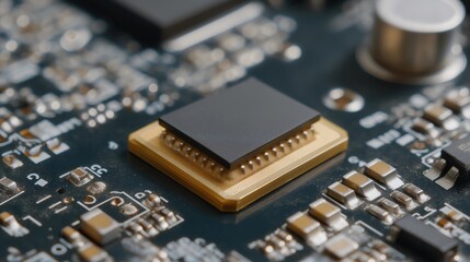 A close-up view of a thermal pad positioned alongside an integrated circuit reveals the importance of thermal interface materials in enhancing heat transfer and overall performance in advanced