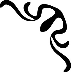 Black swirly abstract vector graphic