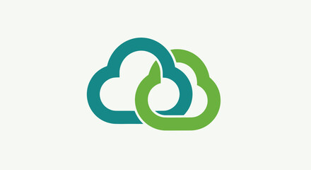 Interconnected Cloud Icons