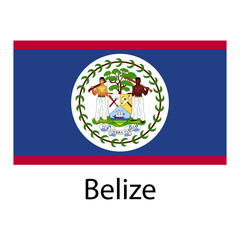 Obraz premium Belize national flag
