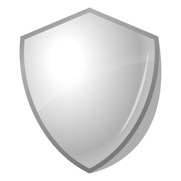 3d glossy shield emblem label