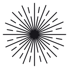 Fototapeta premium Concentric abstract round lined starburst