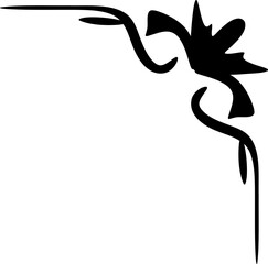 Black floral border vector