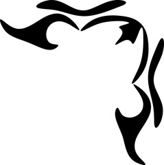 Black abstract vector design element