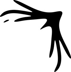 Black vector bird silhouette icon