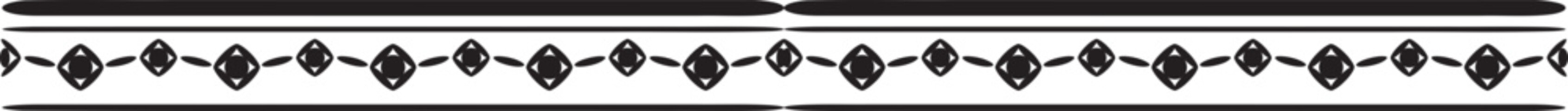 Set of black dots on dotted line vector