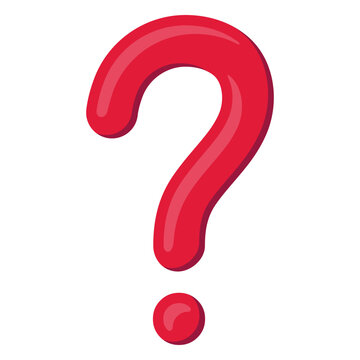 Red 3d question mark icon