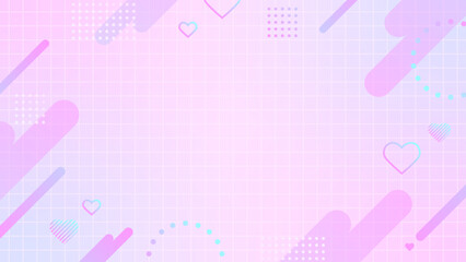 ピンク　ハート　ポップな背景	16:9
