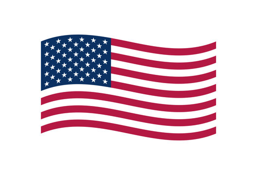Waving flag of USA