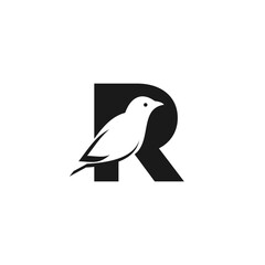 Obraz premium Letter R bird logo design, R bird logo illustration vector. Suitable for your design need, logo, illustration, animation, etc.