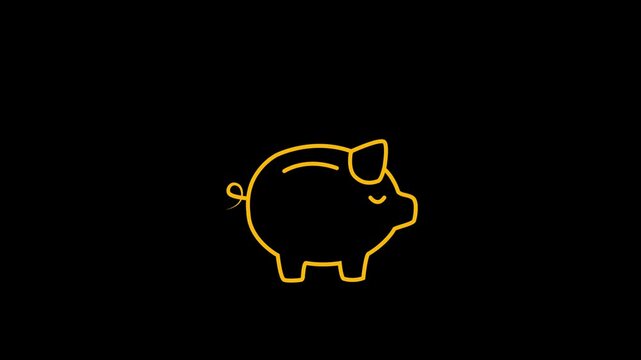 piggy bank business standing on a pile of coins concept. Concept of financial literacy, banking security, pension.